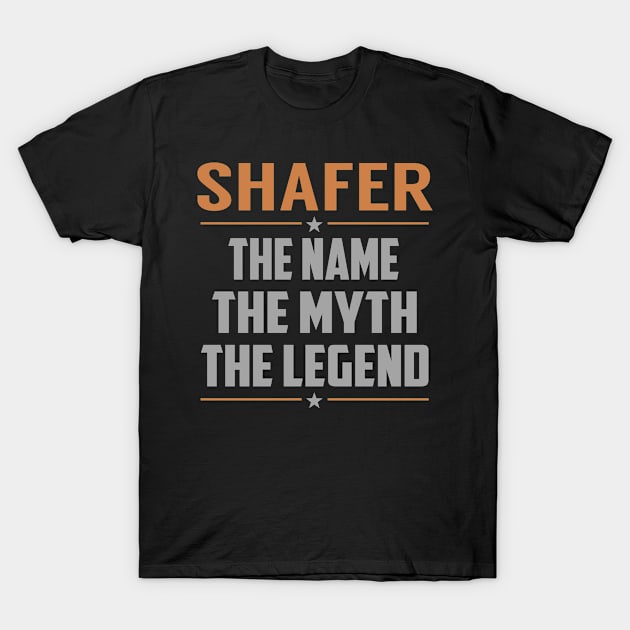 SHAFER The Name The Myth The Legend T-Shirt by YadiraKauffmannkq